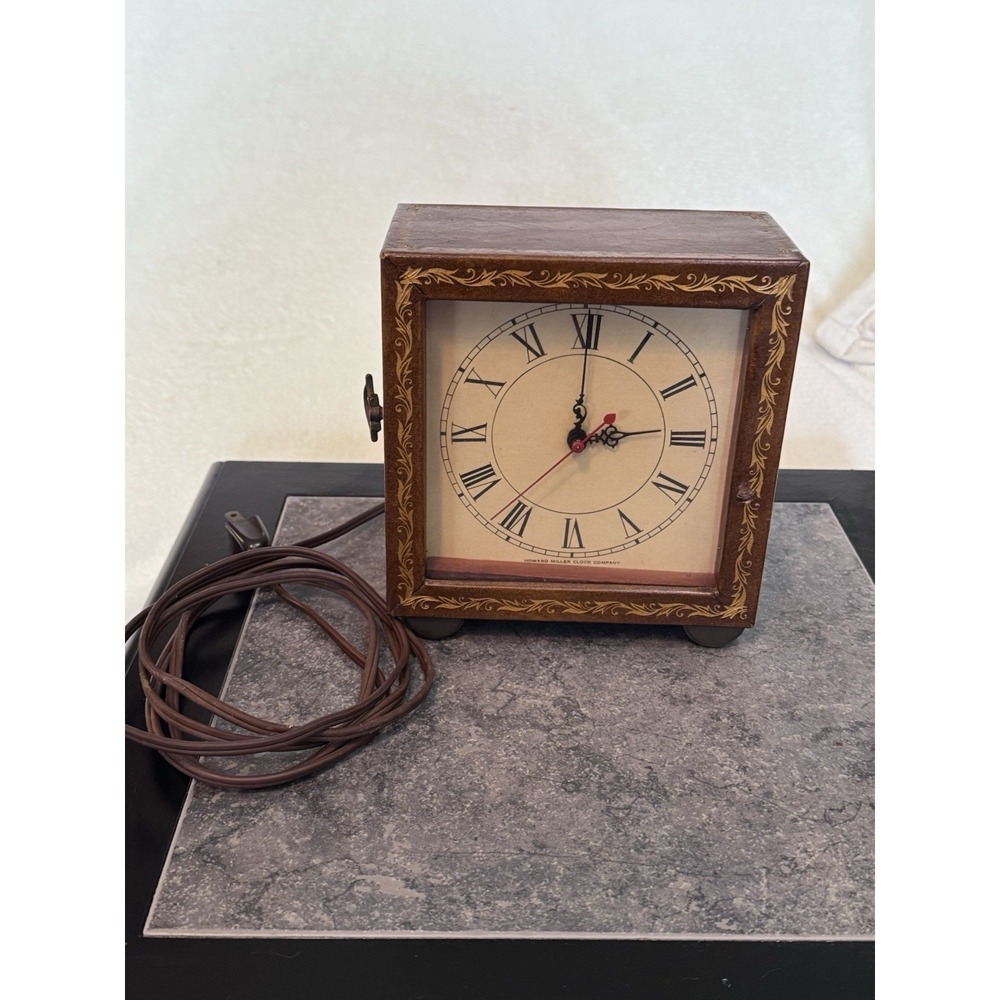 RARE VINTAGE HOWARD MILLER ELECTRIC CLOCK Model 4735 Late 1940s-1950s Works - Picture 12 of 12